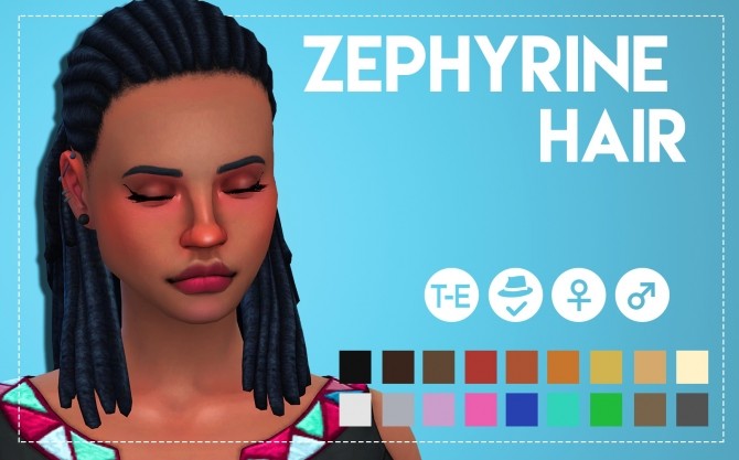 Sims 4 Zephyrine Hairs by Weepingsimmer at SimsWorkshop