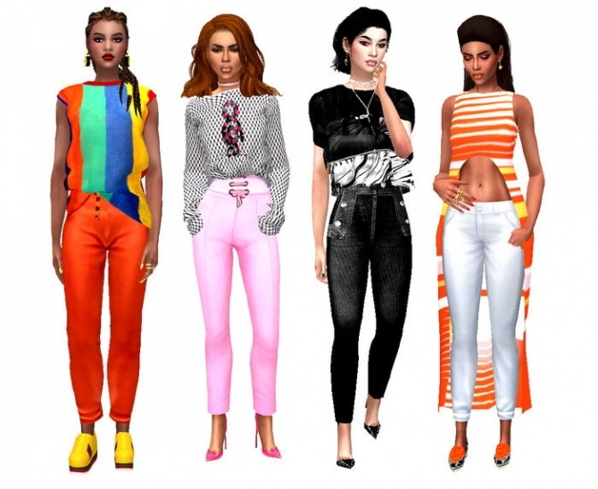 Sims 4 Filling your closet: Tops, Jeans and more at Dreaming 4 Sims
