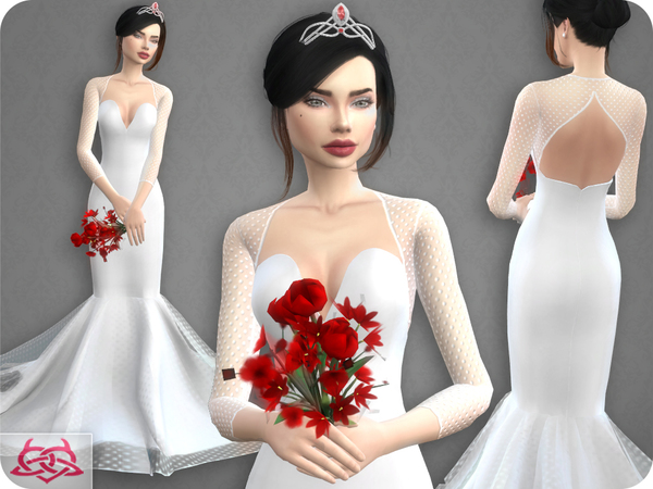Sims 4 Wedding Dress 8 RECOLOR 7 by Colores Urbanos at TSR