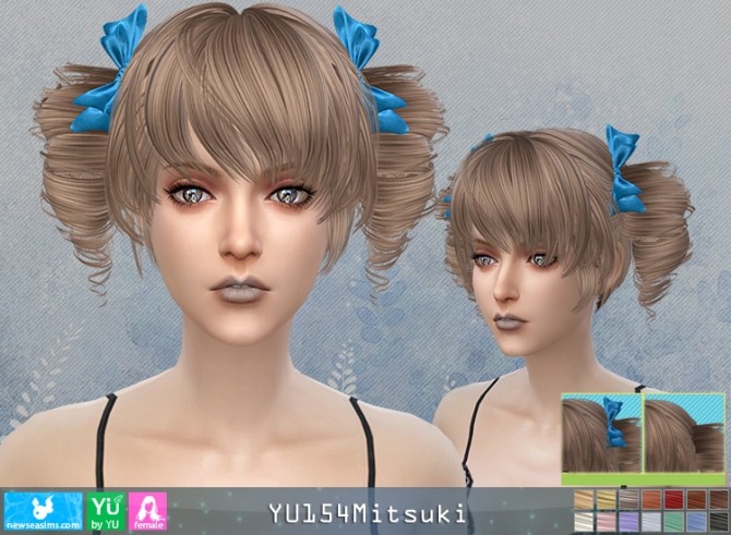 Sims 4 YU154 Mitsuki hair (Pay) at Newsea Sims 4
