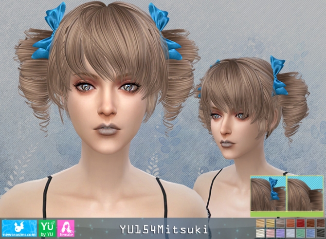 YU154 Mitsuki hair (Pay) at Newsea Sims 4 » Sims 4 Updates