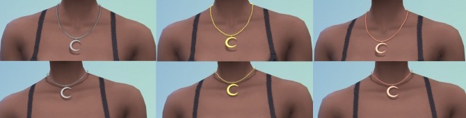 Sims 4 Moon Crescent Necklace by SallySims at Mod The Sims