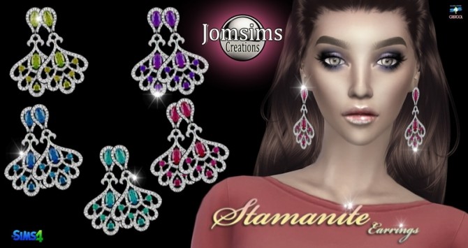 Sims 4 Stamanite earrings at Jomsims Creations