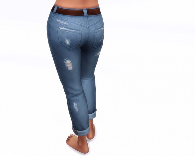 Sims 4 Cropped roll up jeans F (18 colors) at Rusty Nail
