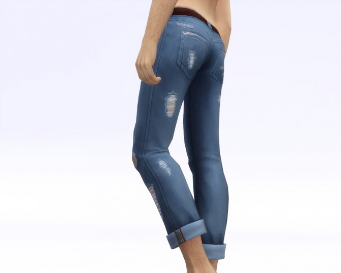 Sims 4 Cropped roll up jeans M (18 colors) at Rusty Nail