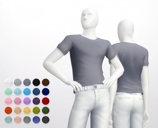 Sims 4 Shorter t shirt 25 colors at Rusty Nail