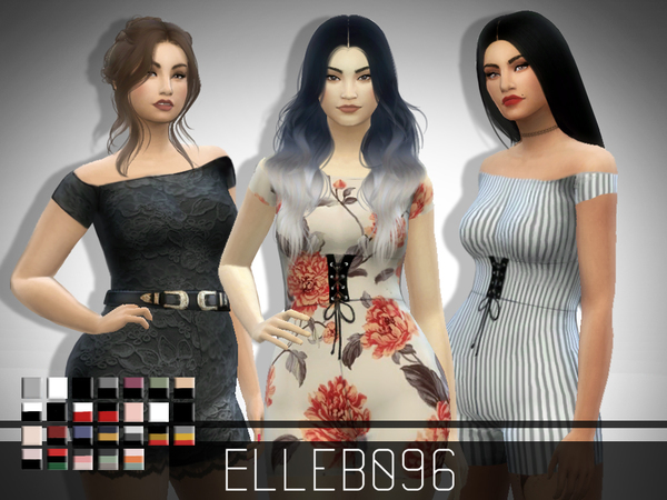 Sims 4 Off The Shoulder Play Suit by Elleb096 at TSR