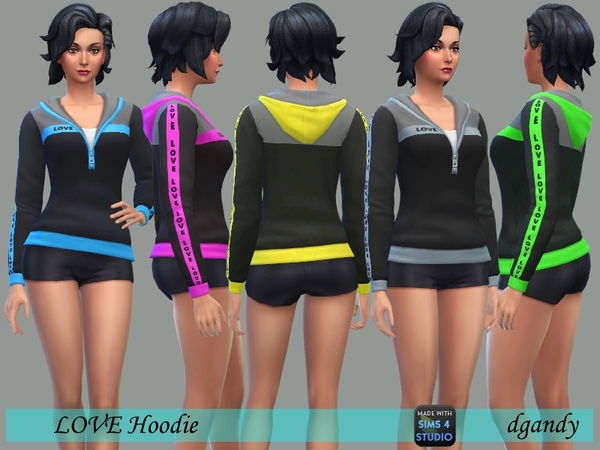 Sims 4 LOVE Sweatshirt Hoodie by dgandy at TSR