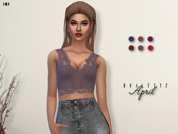 Sims 4 IMF Bralette April by IzzieMcFire at TSR