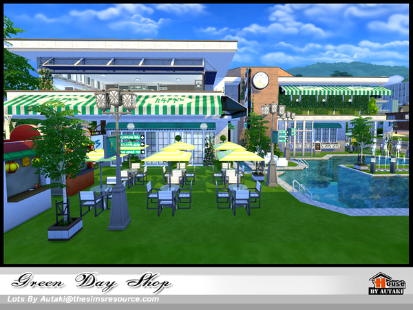 Sims 4 Green Day Shop by autaki at TSR