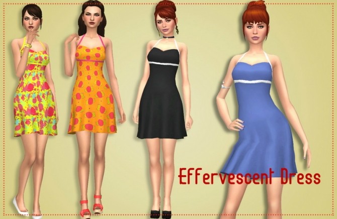 Sims 4 Effervescent relaxed summer dress by Annabellee25 at SimsWorkshop