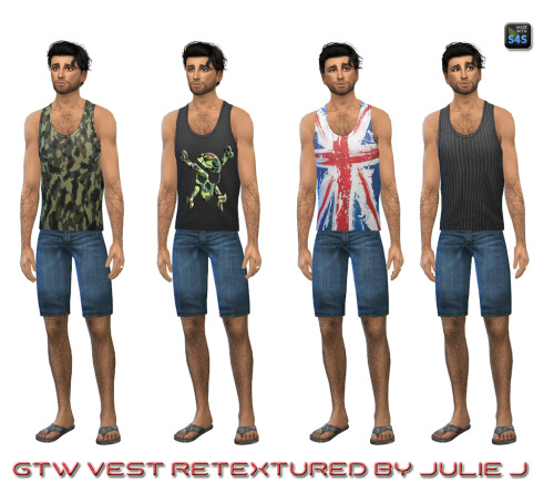 Sims 4 Male GTW Vest Retextured at Julietoon – Julie J