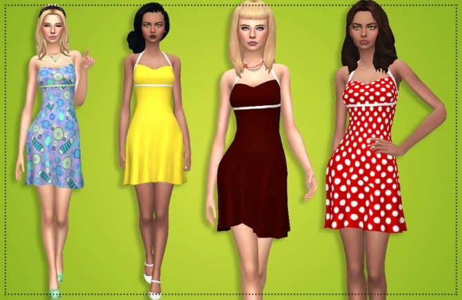 Sims 4 Effervescent relaxed summer dress by Annabellee25 at SimsWorkshop