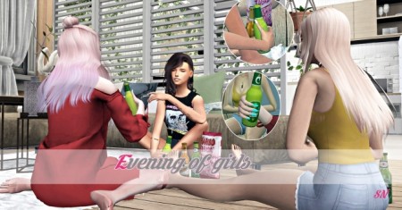 Evening of girls posepack at Simsnema