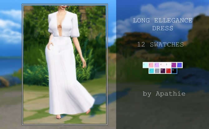 Sims 4 Elegance dress at Apathie