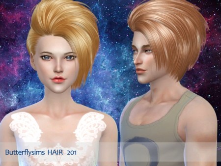 Hair 201 (pay) by YOYO at Butterfly Sims