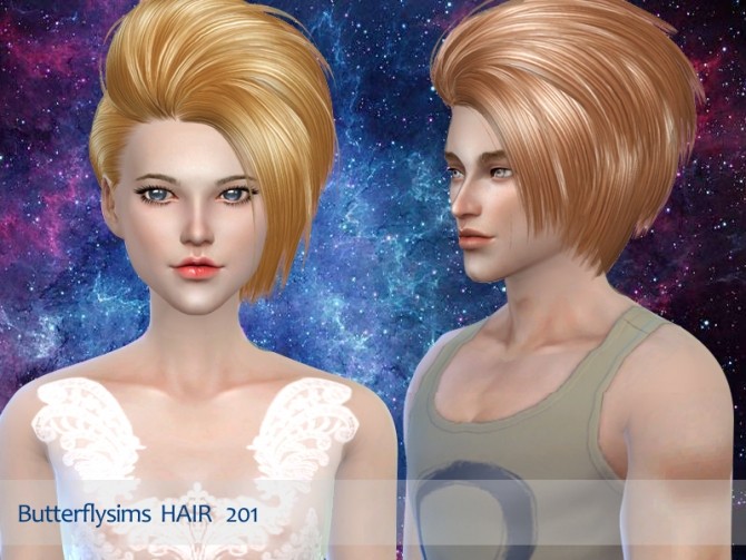 Sims 4 Hair 201 (pay) by YOYO at Butterfly Sims