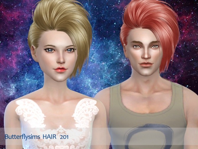 Sims 4 Hair 201 (pay) by YOYO at Butterfly Sims