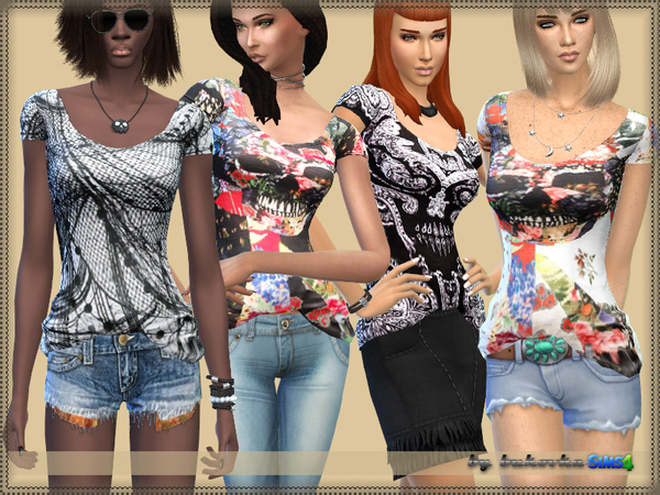 Sims 4 Shirt Fashion by bukovka at TSR
