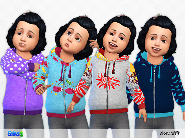 Sims 4 Zip hoodie for toddler girls by Sonata77 at TSR