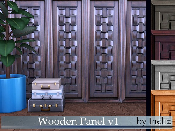 Sims 4 Wooden Panel v1 by Ineliz at TSR
