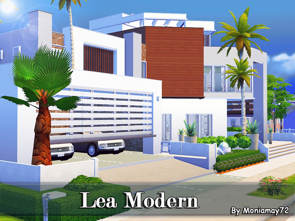 Sims 4 Lea Modern house by Moniamay72 at TSR