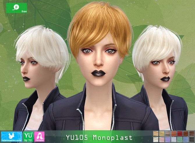 Sims 4 YU105 Monoplast hair F (free) at Newsea Sims 4