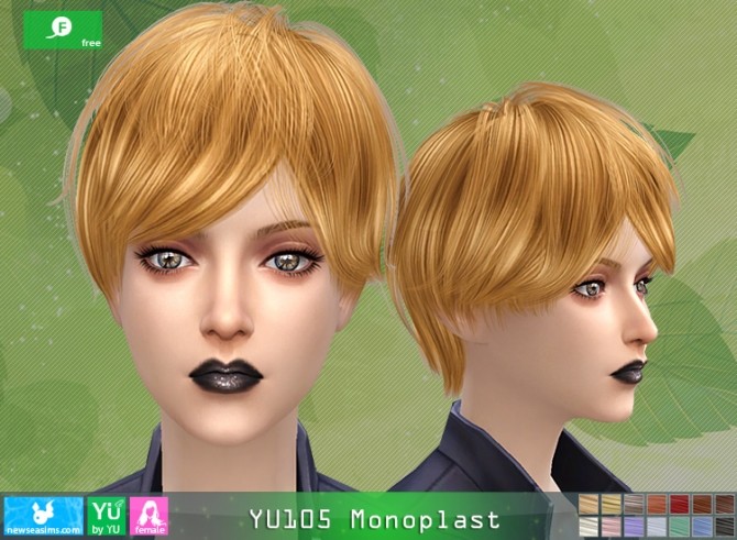 Sims 4 YU105 Monoplast hair F (free) at Newsea Sims 4