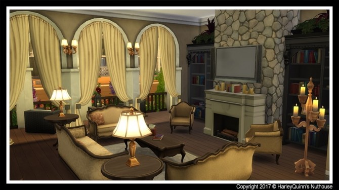 Sims 4 Casa Dorada at Harley Quinn’s Nuthouse