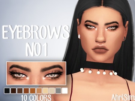 Eyebrows N01 by AhriSims at TSR