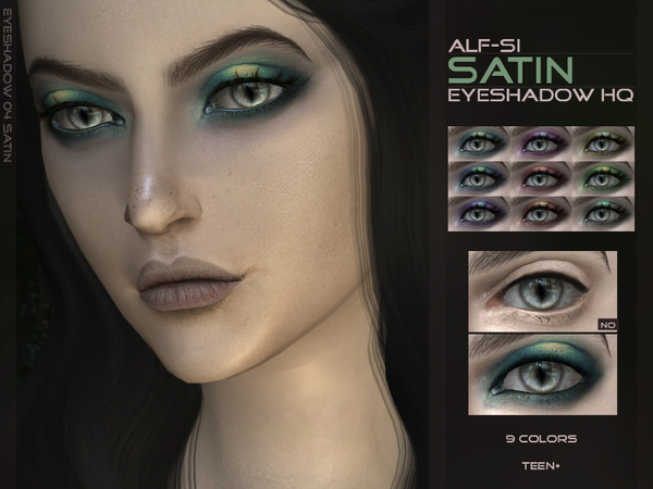 Sims 4 Satin Eyeshadow HQ by Alf si at TSR