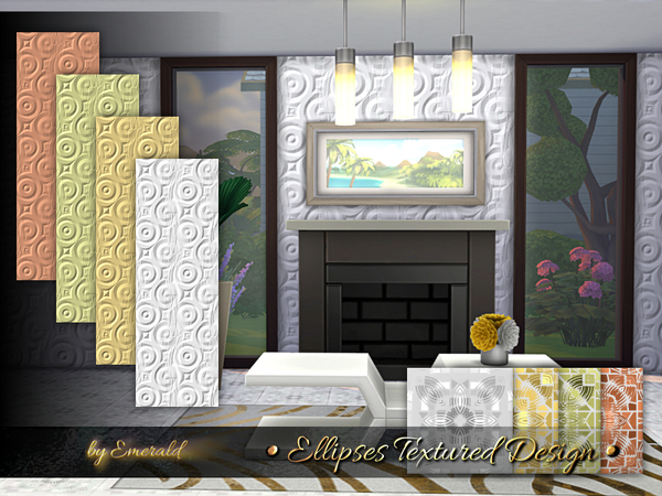 Sims 4 Ellipses Textured Design by emerald at TSR