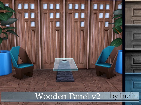 Sims 4 Wooden Panel v2 by Ineliz at TSR