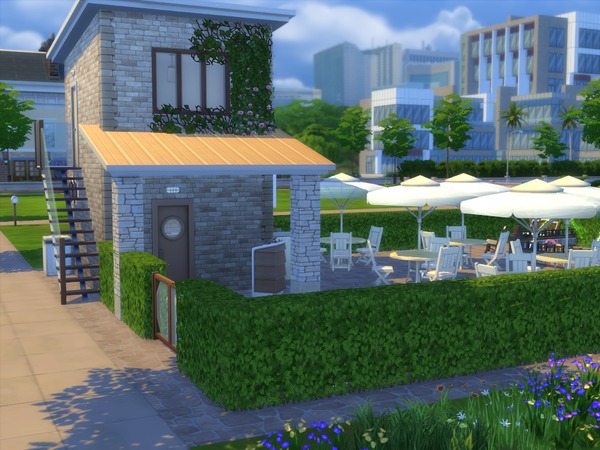 Sims 4 Restaurant Aleph Null by GottaGetaGoat at TSR