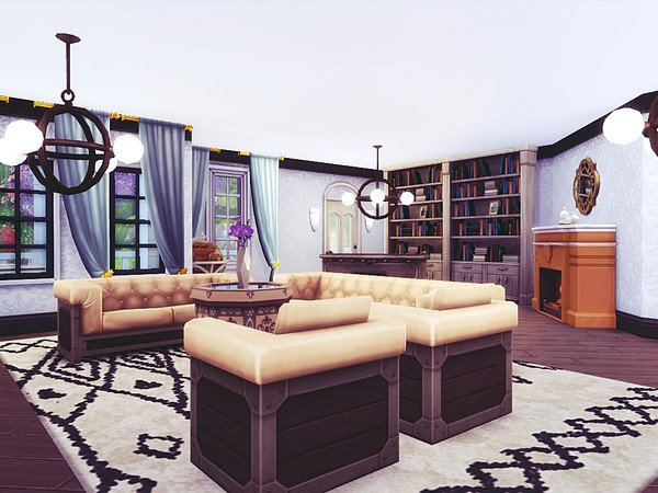 Sims 4 Sunset Avenue house by MychQQQ at TSR