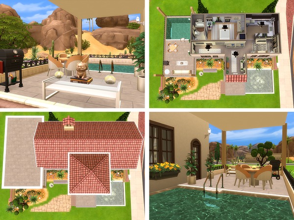 Sims 4 Little Oasis house by lenabubbles82 at TSR