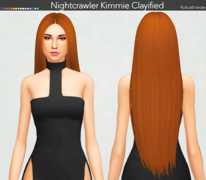 Sims 4 Nightcrawler Kimmie Hair Clayified at KotCatMeow
