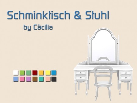 Dressing table & chair by Cäcilia at Akisima