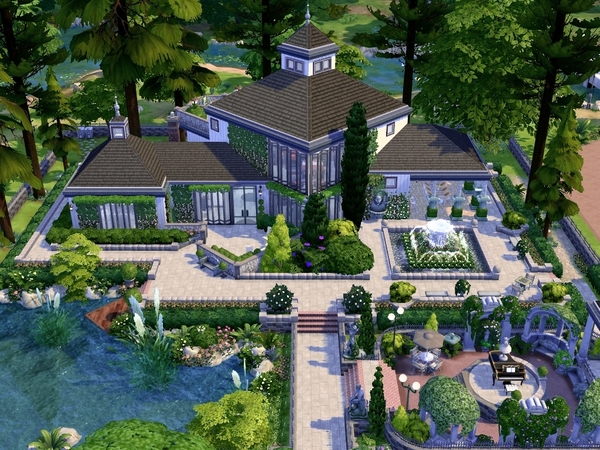 Sims 4 Greenery Mansion by Moniamay72 at TSR