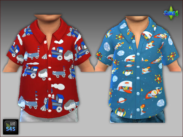 6 shorts and 6 shirts for little boys at Arte Della Vita » Sims 4 Updates