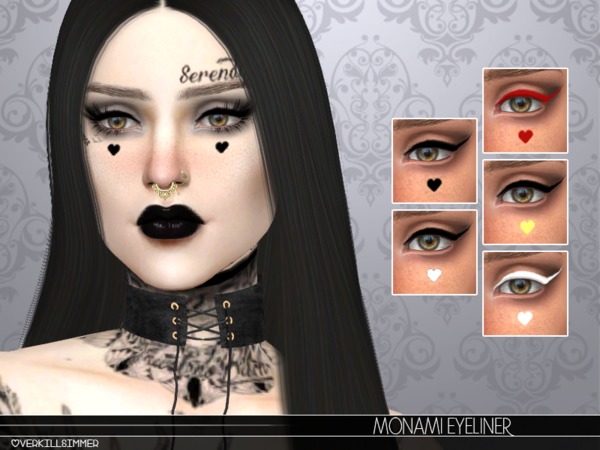 Sims 4 Monami Eyeliner by Overkill Simmer at TSR