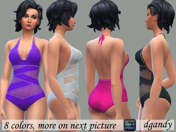 Sims 4 Swimsuit with Bling by dgandy at TSR