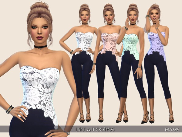 Sims 4 Lace&Leggings (fixed) by Paogae at TSR
