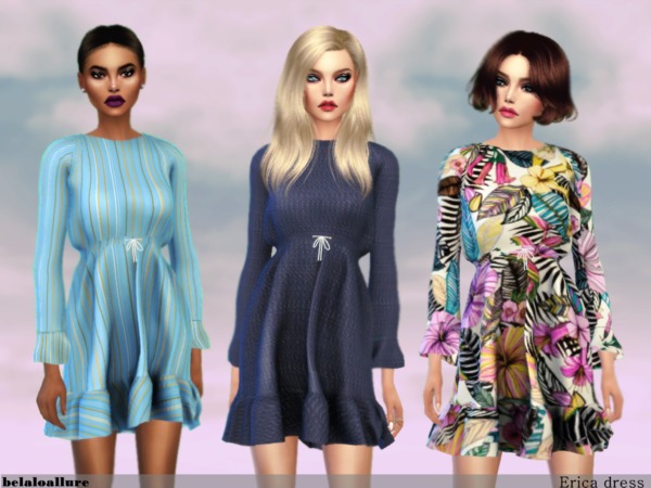 Sims 4 Erica dress by belal1997 at TSR