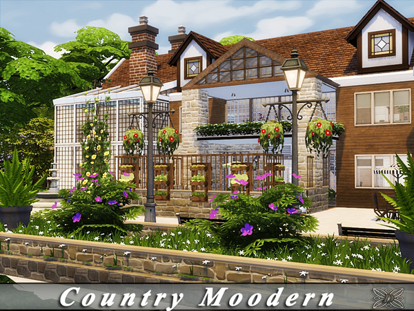 Sims 4 Country Modern house by Danuta720 at TSR