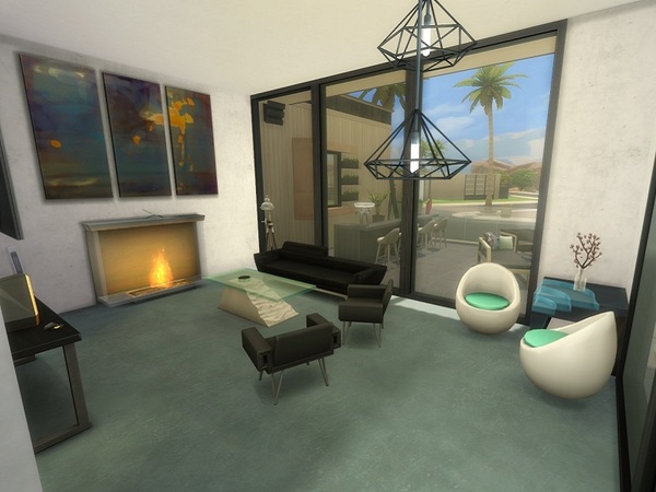 Sims 4 Ultramodern Patio House by galadrijella at TSR