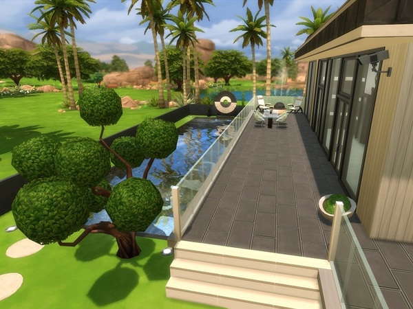 Sims 4 Ultramodern Patio House by galadrijella at TSR