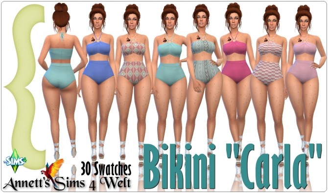 Sims 4 Carla bikini at Annett’s Sims 4 Welt