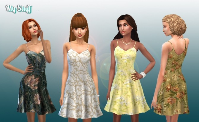 Sims 4 Fluid Dress at My Stuff