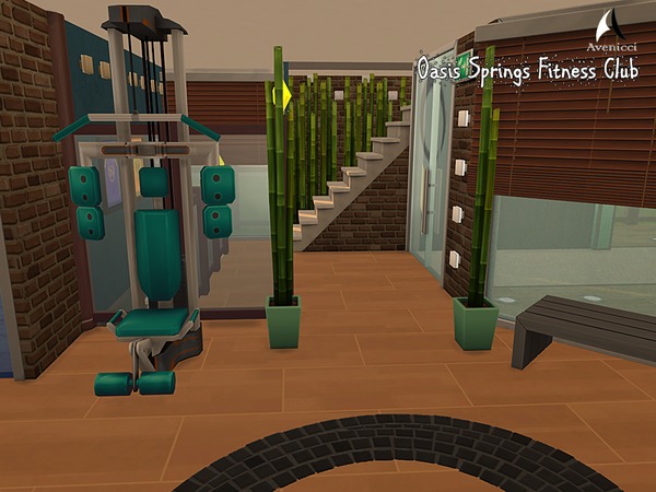 Sims 4 Oasis Springs Fitness Center by AvenicciX at TSR